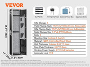 Bild in Galerie-Viewer laden, Amocart 3-8 Rifles Gun Safe w/ Digital Keypad &amp; Lock Gun Storage Cabinet with Removable Storage Shelf for Home Long Gun Pistols
