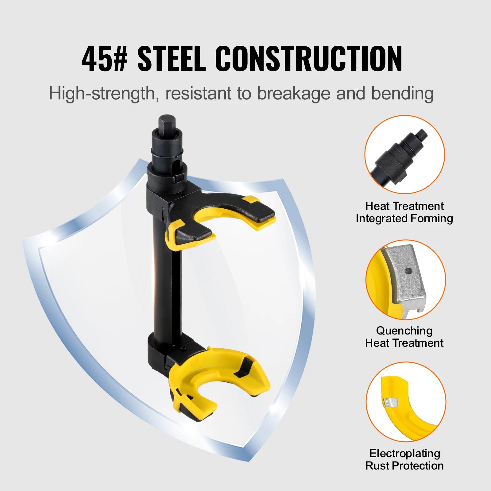SucceBuy Strut Spring Compressor Macpherson Strut Spring Compressor Kit Interchangeable Fork Strut Coil Extractor Remover Tool