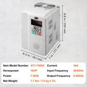 Load image into Gallery viewer, SucceBuy VFD 5HP 4KW Singel Phase 220V-240V Input to 3 Phase 220V-240V Output Variable Frequency Drive for Motor Speed Control
