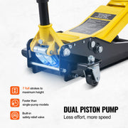 Charger l'image dans la visionneuse de galerie, SucceBuy 2T Low Profile Floor Jack Iron Hydraulic Racing Floor Jack Hydraulic Car Jack with Single/Dual Piston Quick Lift Pump
