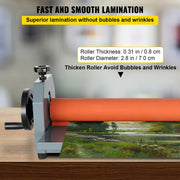 Bild in Galerie-Viewer laden, Amocart 39.3"x0.71" Manual Cold Roll Laminator Machine Document Plasticizer Fits for Poster Painting Photo Book Cover A3 A4
