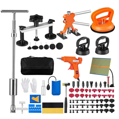 SucceBuy Kit de Débosselage sans Peinture 107 Pièces, Extracteur de Bosses à Ventouse pour Carrosserie Automobile, Dommages dus à la Grêle, Coup de Portière