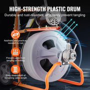 Load image into Gallery viewer, Amocart Drain Cleaner Machine 75FT/100FT 1/2 Inch Auto Feed Sewer Snake Drain Auger with Wheels Portable Drain Cleaning Machine
