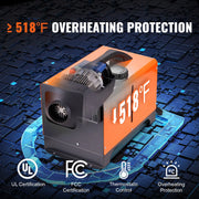 Load image into Gallery viewer, Amocart 8KW Diesel Air Heater 12V Bluetooth All-on-one Diesel Heater with LCD Portable Parking Heater for Trucks RVs Trailers
