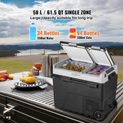 Load image into Gallery viewer, SucceBuy 58 L Portable Car Refrigerator Car Refrigerator Fridge Dual Zone Portable Freezer Compressor Cooler for Home, Outdoor
