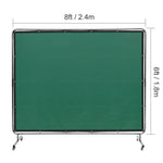 Amocart Welding Curtain Screen w/ Frame Flame-Resistant Vinyl Welding Protection Screen 4 Swivel Wheels for Workshop/Industrial