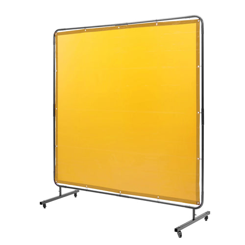 Écran de soudage SucceBuy avec cadre 1,8 m x 1,8 m, écran de soudage en vinyle ignifuge, écran de protection de soudage