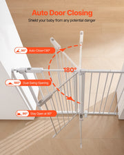 Load image into Gallery viewer, SucceBuy Baby Gate 28/30/36 Inches High Dog Gate Easy Step Walk Thru Child Pet Security Pressure Mount Kit Wall Cups Doorways
