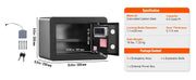 Load image into Gallery viewer, Amocart 1.2/0.5 Cubbic Fit Electronic Safe Deposit Safe Box W/ Digital Access &amp; Override Keys for Money Gun Jewelry Document
