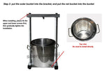 22L 36L Hydraulic Fruit Squeezer Stainless Steel Manual Juicer Small Honey Grape Blueberry Mulberry Presser Juicer