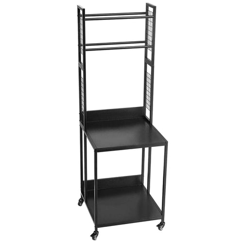 Amocart 3D Printer Filament Storage Rack 4Tier 3DPrinter Stand w/Filament Storage Spools Holder Racks Cart w/ Wheels for Office