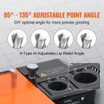 SucceBuy Drill Bits Sharpener 3-13mm Mill Grinder Sharpener Sharpening Angle Grinder with 11 Collets For Factory Workshop