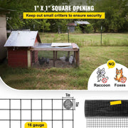 Load image into Gallery viewer, SucceBuy Welded Wire Fence Vinyl Coated Chicken Rabbit Mesh 1"x1" 16 Gauge 24"x50'/24"x100'/36"x50' Black Hardware Cloth &amp; Mesh
