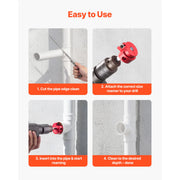 Load image into Gallery viewer, Amocart PVC Pipe Reamer Kit 5/7/9 PCS Fitting Socket Saver, Fits Standard 1/2" Drills Plumbing Tool Kit for SCH40 ABS CPVC Pipe
