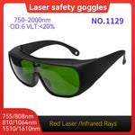 CE EN207 OD6+ 190-540nm Laser Eye Protection Anti-Scratch PC Laser Eyewear for Engraving Marking Industrial Laser Safety Goggle