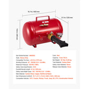 Load image into Gallery viewer, SucceBuy Air Tire Bead Seater 5Gal / 10Gal  Heavy Duty Tire Bead Blaster Tool 87-116 PSI Operating Pressure for Pickup Truck ATV
