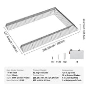 Load image into Gallery viewer, SucceBuy Chicken Tunnels 157.5 x 39.4 x 24.2 in Chicken Tunnels for Yard Portable Chicken Tunnels for Outside Corner Frames
