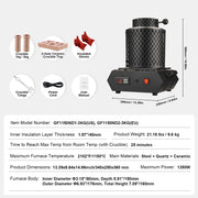 Load image into Gallery viewer, Amocart Electric Melting Furnace Electric Metal Smelter Foundry Metal Smelting Machine Ceramic Crucible Gold Smelting Kit
