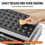 Amocart 50Pcs Mini Dutch Pancake Maker Dorayaki Baker Machine Commercial Non-stick Waffle Maker Dual Temp & Time Control