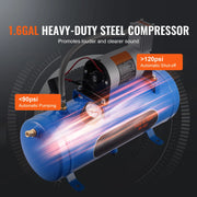 Load image into Gallery viewer, SucceBuy Train Horns Kit 4 Trumpet Air Horn Kit 150dB Train Horns 12V Air Compressor with 3/6/10L Tank, for Pickup Trucks Train
