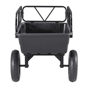 Load image into Gallery viewer, SucceBuy Garden Utility Trailer 10 Cu. Ft 500lbs ATV UTV Hauling Trailer Tow Behind Poly Dump Cart with 16" Tires for Lawn Mower - AMOCART
