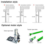 Any Size Custom Modern Villa Automatic Aluminum Roller Shutter Garage Door Thickened Secure Anti Theft Residential Garage Door