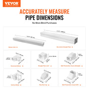 Load image into Gallery viewer, SucceBuy Mini Split Line Set Cover PVC Decorative Pipe Line Cover For Air Conditioner Easy to Install Paintable Heat Pump White - AMOCART

