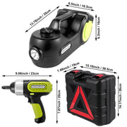 Load image into Gallery viewer, SucceBuy 5T 12V Electric Car Jack Kit + Impact Wrench LED Light Portable Hydraulic Jack 13.5-36 CM Tire Lifting Car Repair Tool
