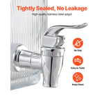 SucceBuy Beverage Dispenser 0.8Gal. Drink Dispensers for Party Glass Juice Dispenser with No-Drip Spigot and Lid for Restaurants