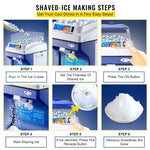 SucceBuy 120/200KG/H Electric Ice Shaver Branch Crusher Chopper Smoothie Blender Granizing Machine Shredder Snow Cone Cube Maker