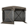 Pop Up Gazebo Sn Tent House 11 x 11ft with UPF30+ Removable Roof Cover 4 Roll-up Wind Panels and Carry Bag for Camping Patio Ba