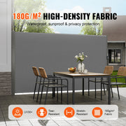 Load image into Gallery viewer, Amocart Retractable Side Awning Outdoor Privacy Polyester Water-proof Retractable Patio Screen UV 30+ Room Divider Wind Screen
