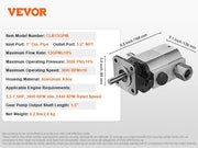 Load image into Gallery viewer, SucceBuy Hydraulic Log Splitter Pump 13/16 GPM 3000/4000 PSI 2 Stage 1''Inlet 1/2''NPT Outlet 3600 RPM for Small Engine Mounting - AMOCART
