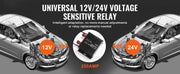 Load image into Gallery viewer, Amocart Dual Battery Isolator Kit 12V 140Amp / 12V/24V 250 AMP VSR Voltage Sensitive Relay &amp; LCD Screen for ATV UTV RV Camper
