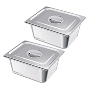 Load image into Gallery viewer, Amocart 2 4 6Pack Stainless Steam Hotel Pan 1/2 Size Table Steam Pan 2.5-6inch Deep Anti Jam Restaurant Supplies Catering

