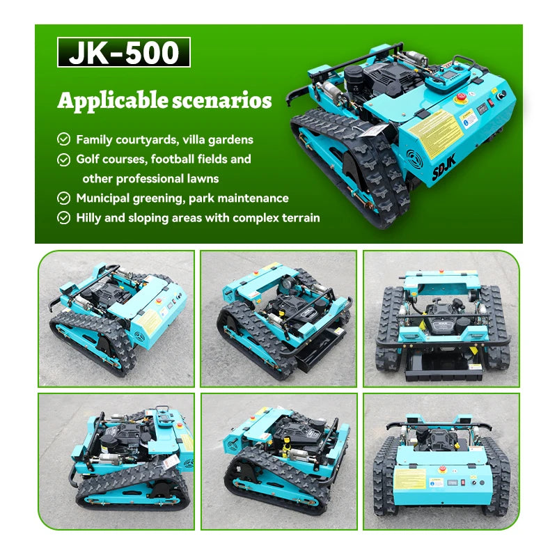 SDJK Mini Remote Control Lawn Mower Robot, Customized All Terrain Weeder for Home Orchard Fast Delivery