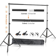 Load image into Gallery viewer, SH Photography Background Backdrop Stand Support Picture Canvas Frame System Kit With Carry Case For Muslin Photo Video Studio
