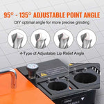 Amocart Drill Bits Sharpener 3-13mm Mill Grinder Sharpener Portable Sharpening Angle Grinder w/ 11 Collet For Factory Workshop