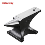 Load image into Gallery viewer, SucceBuy Single Horn Anvil Cast Steel Anvil High Hardness Rugged Round Horn Anvil for Blacksmiths Stable Base Metal Working Tool
