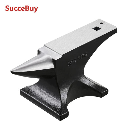 SucceBuy Single Horn Anvil Cast Steel Anvil High Hardness Rugged Round Horn Anvil for Blacksmiths Stable Base Metal Working Tool