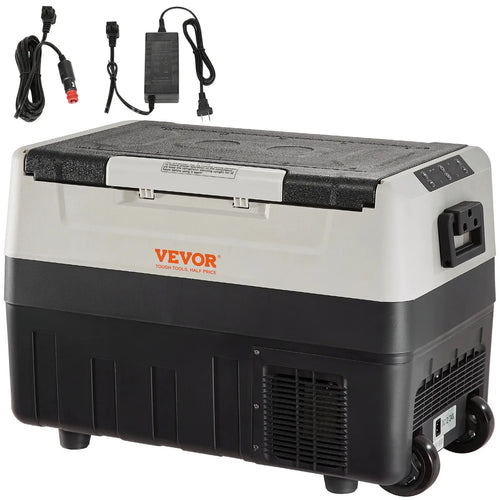 SucceBuy 35L/45L/55L Portable Foldable Handle Car Refrigerator with Wheel Compressor Freezer for Camping Picnics Car Home Traval