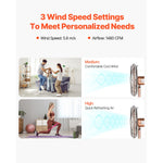 Amocart Industrial Pedestal Fan 16/18/24 Inch 75-Degree Oscillating Fan Height Adjustable Standing Fans with 3 Adjustable Speed