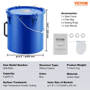 Load image into Gallery viewer, Amocart Fryer Grease Bucket 8Gal Oil Disposal Caddy Carbon Steel Fryer Bucket with Rust-Proof Coating Oil Transport Container
