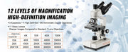 Load image into Gallery viewer, SucceBuy Compound Trinocular Microscope 40X-2500/40X-5000X Magnification Lab Microscope w/ LED Illumination &amp; External Interface
