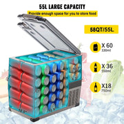 Bild in Galerie-Viewer laden, SucceBuy 20L 22L 35L 45L 55L Car Refrigerator Mini Fridge Freezer Portable Compressor Cooler 12/24V Ice Box for Camping
