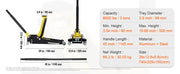 Load image into Gallery viewer, Amocart Car Jack 1.5-3T Floor Jack Aluminum&amp;Steel Racing Jack W/ Single Pistons Quick Lift Pump Tire Change Lifting Repair Tool
