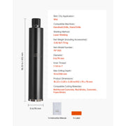 Bild in Galerie-Viewer laden, SucceBuy Core Drill Bit Internal Thread Diamond Dry Coring Bit w 3 Adapters Pilot Drill and Hex Wrench for Concrete Red Bricks
