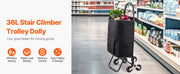 Load image into Gallery viewer, Amocart 36L 110Lbs Grocery Cart Folding Shopping Cart Hand-pulled Trolley Household Portable Storage Stair Climbing Handcart
