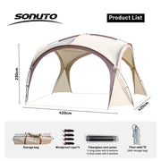 Load image into Gallery viewer, Sonuto Extra Large Dome Canopy Tent Pop-up Camping Gazebo with Mosquito Net Waterproof Sun Protection Pavilion for Outdoor Party
