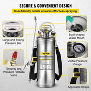 Load image into Gallery viewer, Amocart 4-12L Hand Powered Sprayer Stainless Steel Watering Spraying Sprinkling Atomizer Pump Home Ground Garden Cleaning Sprayer
